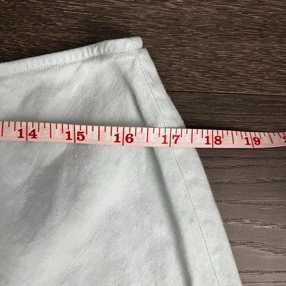 Eileen Fisher Skirt Womens Medium Mint Green Organic‎ Linen Flare Boho Lagenlook - Picture 5 of 6